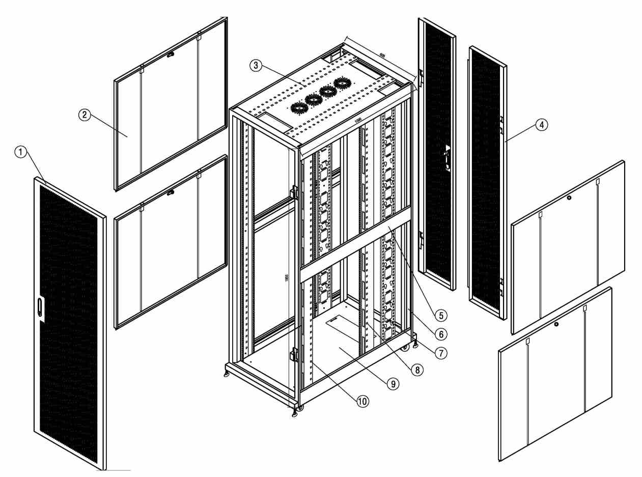 sơ đồ cấu tạo tủ rack